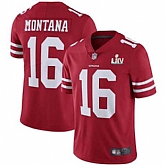Youth Nike 49ers 16 Joe Montana Red 2020 Super Bowl LIV Vapor Untouchable Limited Jersey,baseball caps,new era cap wholesale,wholesale hats